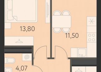 Продаю 1-комнатную квартиру, 38.2 м2, Екатеринбург, метро Чкаловская, улица Академика Ландау, 43