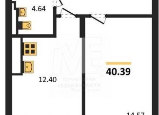 Продается 1-ком. квартира, 40.4 м2, поселок Малое Исаково