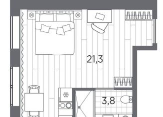 Продам квартиру студию, 25.1 м2, Санкт-Петербург, метро Автово, проспект Стачек, 62Б