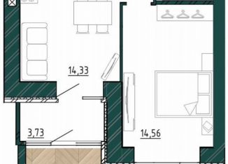 Продажа 1-ком. квартиры, 46.5 м2, Брянск, Бежицкий район, улица Ульянова, 24