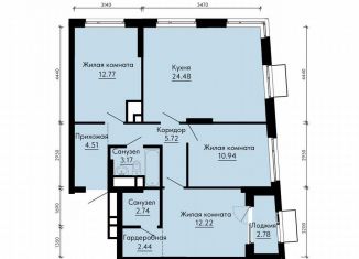 Продам 3-ком. квартиру, 80.4 м2, Екатеринбург, жилой комплекс ПаркЛайф, 8