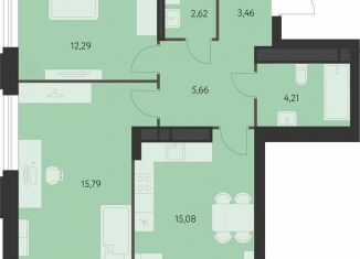 Продается 2-комнатная квартира, 60.4 м2, Екатеринбург, метро Чкаловская