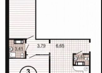 Продаю трехкомнатную квартиру, 65.5 м2, посёлок Западный, улица Вишнёвая Аллея, 11