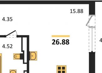 Продаю квартиру студию, 26.9 м2, Калининград, улица Старшины Дадаева, 55, Ленинградский район