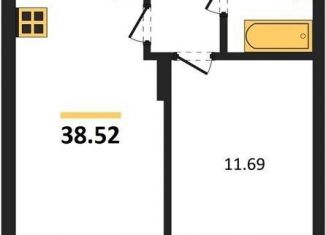 Продам 1-ком. квартиру, 38.5 м2, Калининград, Батальная улица, 65Б, Московский район