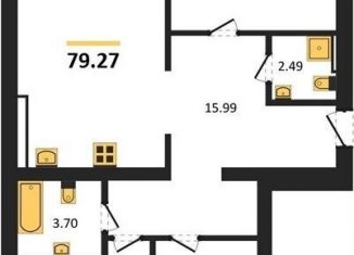 Продажа 3-комнатной квартиры, 79.3 м2, Калининградская область, Суздальская улица, 15