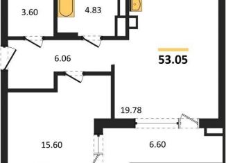 Продаю 1-комнатную квартиру, 53.1 м2, Калининград, Батальная улица, 65Б, Московский район