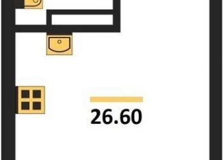 Продаю квартиру студию, 26.6 м2, Калининградская область, улица Старшины Дадаева, 55к4