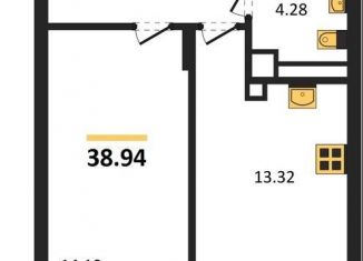 Продажа 1-ком. квартиры, 38.9 м2, Калининград, Московский район, Батальная улица, 65Б