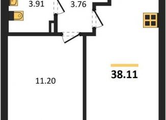 Продажа 1-ком. квартиры, 38.1 м2, Калининград, Батальная улица, 65Б, Московский район