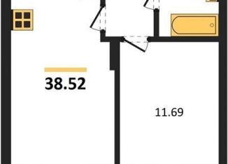 Продам 1-комнатную квартиру, 38.5 м2, Калининград, Батальная улица, 65Б, Московский район