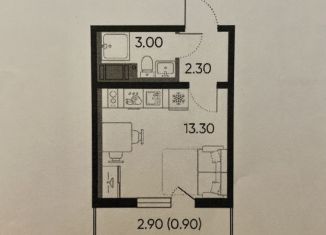 Квартира на продажу студия, 19.5 м2, Санкт-Петербург, Красногвардейский район, Пахомовская улица