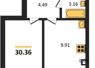 Продаю 1-комнатную квартиру, 30.4 м2, Калининград, Московский район