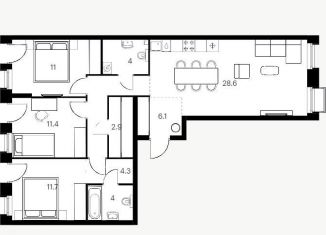 Продается 3-комнатная квартира, 87.6 м2, Татарстан, улица Сибирский Тракт, 13