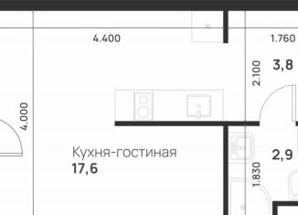 1-ком. квартира на продажу, 24.8 м2, посёлок Газопровод, посёлок Газопровод, 2