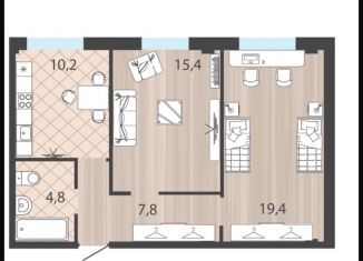 Продам двухкомнатную квартиру, 58.4 м2, Иркутск, улица Варламова, 104/1