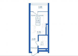 Продается квартира студия, 19.3 м2, село Михайловка, Новоуфимская улица, 13