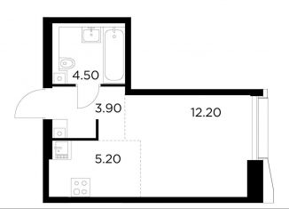 Продажа квартиры студии, 25.8 м2, Москва, метро Водный стадион