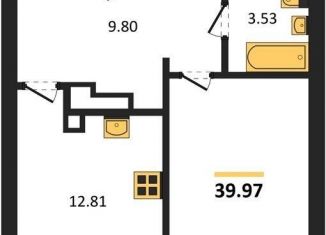 Продажа однокомнатной квартиры, 40 м2, Калининград, Батальная улица, 65Б, Московский район