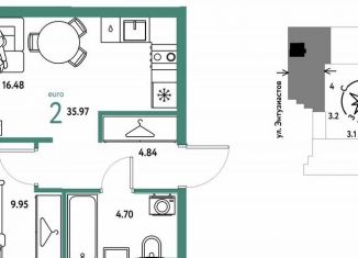 Продажа 2-ком. квартиры, 36 м2, Екатеринбург, Шефская улица, 28, Орджоникидзевский район