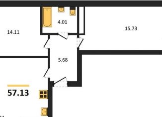 Продаю 2-ком. квартиру, 57.1 м2, Калининград