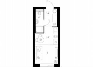 Продам квартиру студию, 18.8 м2, Москва, район Очаково-Матвеевское