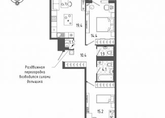 Продается двухкомнатная квартира, 49 м2, Санкт-Петербург, Измайловский бульвар, 11, Адмиралтейский район