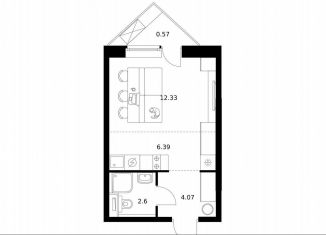 Продажа квартиры студии, 26 м2, Москва, жилой комплекс Бусиновский Парк, 1.3