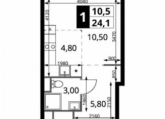 Продам квартиру студию, 24.1 м2, Химки