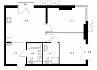 Продается двухкомнатная квартира, 57.7 м2, Москва, СЗАО, жилой комплекс Холланд Парк, к8