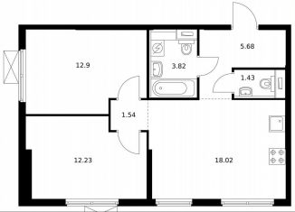 Продается 2-ком. квартира, 55.6 м2, городской посёлок Новоселье, Невская улица, 3