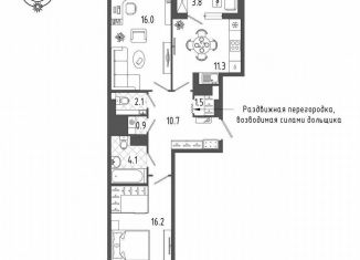 Продам двухкомнатную квартиру, 64.6 м2, Санкт-Петербург, Измайловский бульвар, 9, Адмиралтейский район