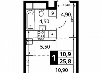 Продам квартиру студию, 25.8 м2, Химки