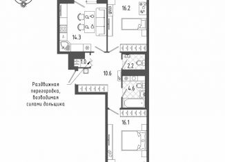 Продажа 2-комнатной квартиры, 59.4 м2, Санкт-Петербург, Измайловский бульвар, 11, Адмиралтейский район