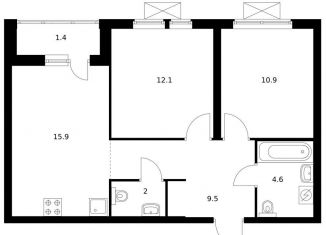 Продам 2-комнатную квартиру, 56.4 м2, Владивосток