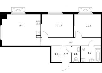 Продам 2-ком. квартиру, 60.7 м2, Владивосток