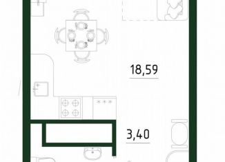 Продам квартиру студию, 25.8 м2, Тула, Привокзальный территориальный округ