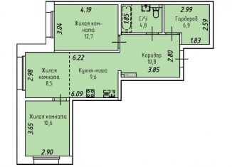 Продается 3-комнатная квартира, 63.9 м2, Иркутск, Култукская улица, 16