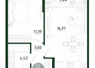 Продается однокомнатная квартира, 39.8 м2, Тула, Привокзальный территориальный округ