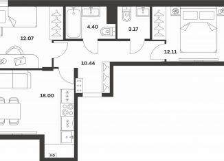 Продаю 2-комнатную квартиру, 60.2 м2, Тула