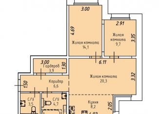 Продам 3-комнатную квартиру, 71 м2, Иркутск, Култукская улица, 16