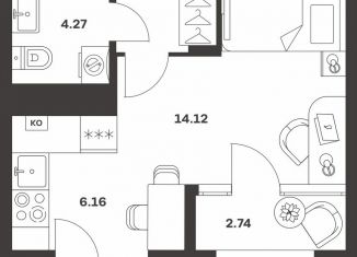 Продаю квартиру студию, 32.6 м2, Тула