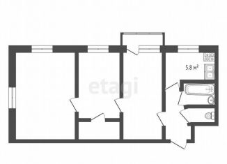 Продажа трехкомнатной квартиры, 52 м2, Симферополь, Киевская улица, 102