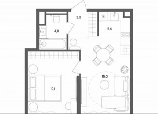 Продаю 1-комнатную квартиру, 40.5 м2, Москва, улица Матросская Тишина, 1Ас71, район Сокольники