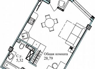 Продается однокомнатная квартира, 41.7 м2, Севастополь, улица Лётчиков, 10