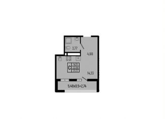 Продаю квартиру студию, 25.7 м2, село Небуг