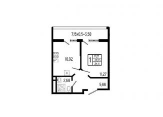 Продажа 1-комнатной квартиры, 34.1 м2, село Небуг