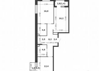 Продам 2-ком. квартиру, 69.8 м2, Москва, 3-я очередь, к6, метро Технопарк