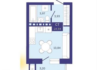 Продам квартиру студию, 22 м2, Тюмень, Калининский округ, Ямская улица, 29А