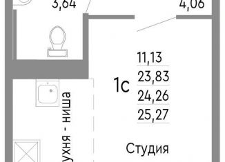 Продаю однокомнатную квартиру, 24.3 м2, Челябинск, Советский район, Нефтебазовая улица, 1к2